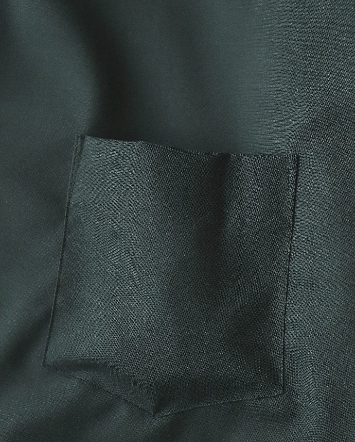 TECHNO WOOL TROPICAL OVERSIZED BAND COLLAR SHIRT