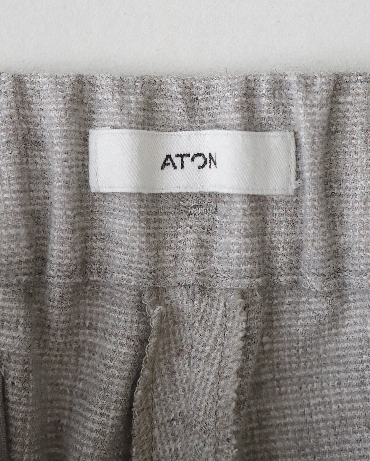 LINEN WOOL TWILL LOOSE FIT PANTS