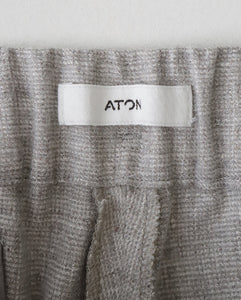 LINEN WOOL TWILL LOOSE FIT PANTS
