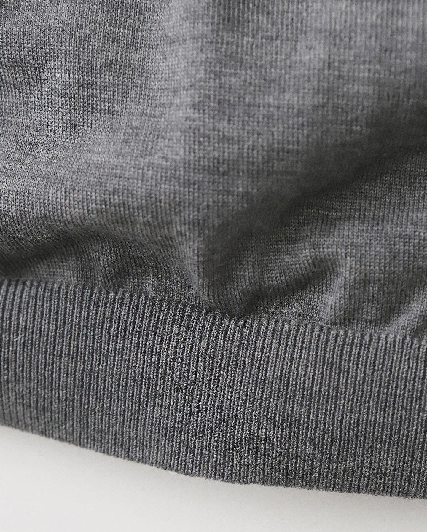 WOOL KNIT HENLEY NECK SWEATER