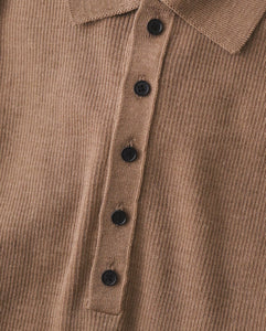 RAMIE WOOL RIB | RIB POLO SWEATER（WOMEN）