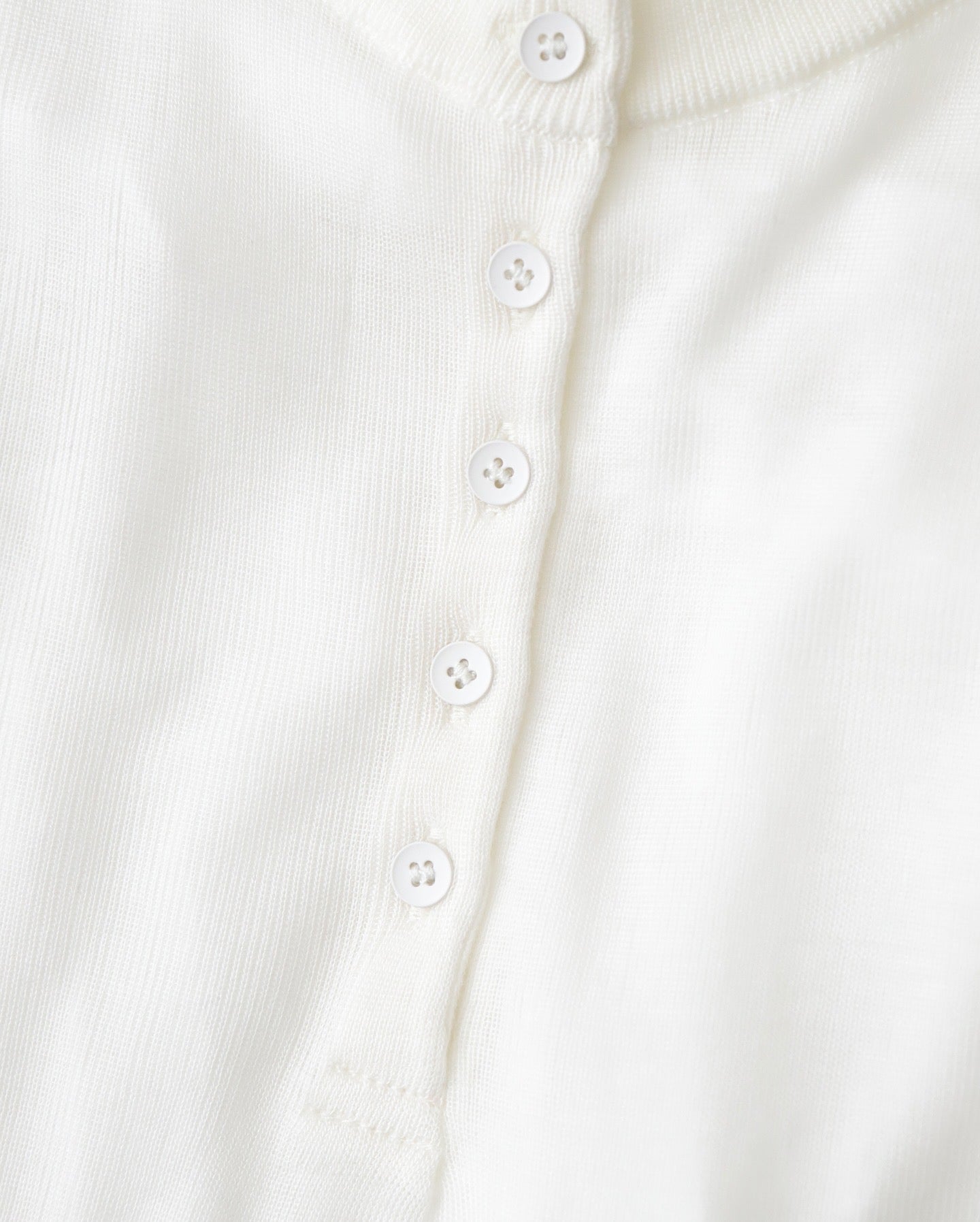 SILK BLENDED CIRCULAR RIB HENRYNECK SWEATER（WOMEN）