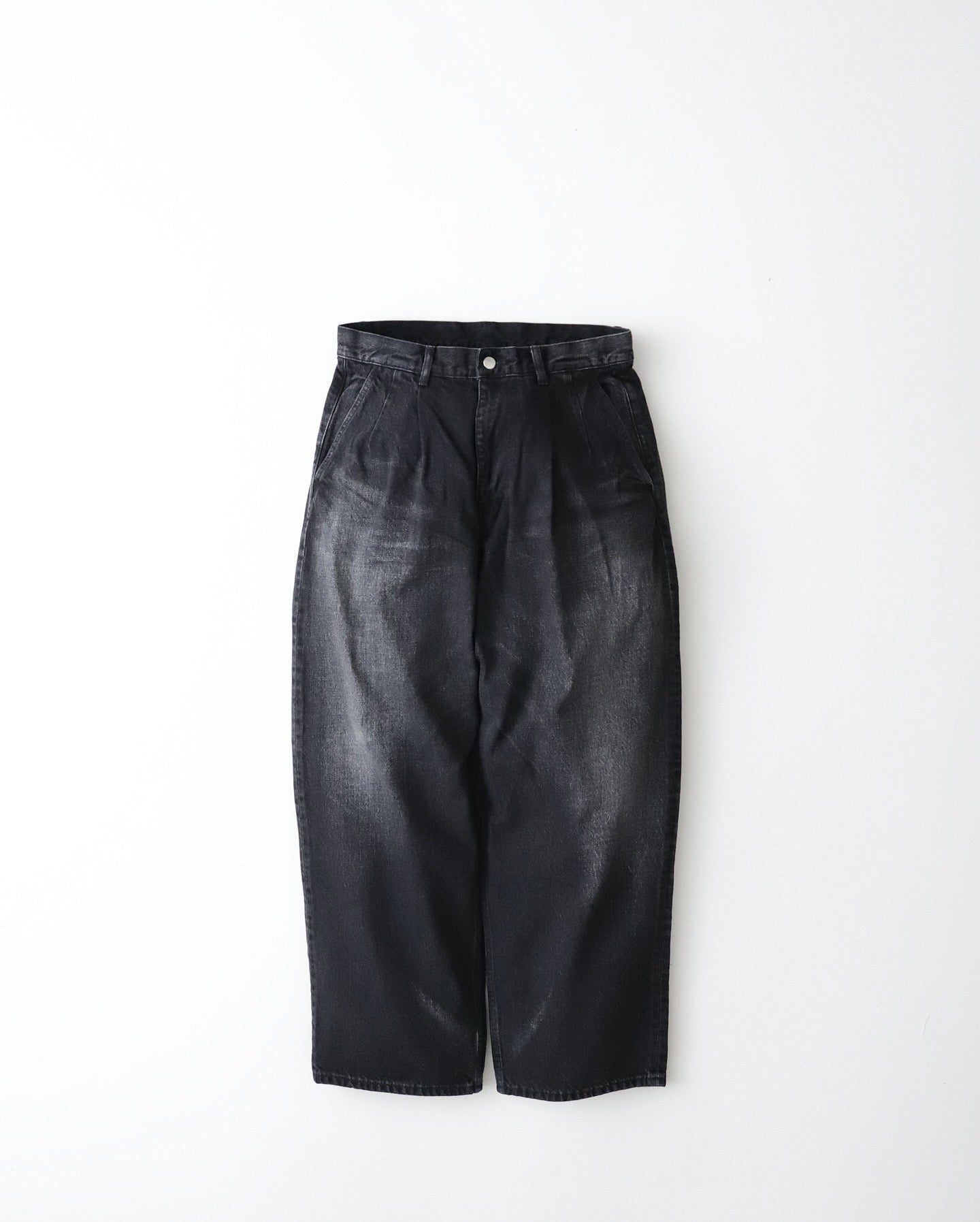 SELVAGE DENIM TWO TUCK PANTS