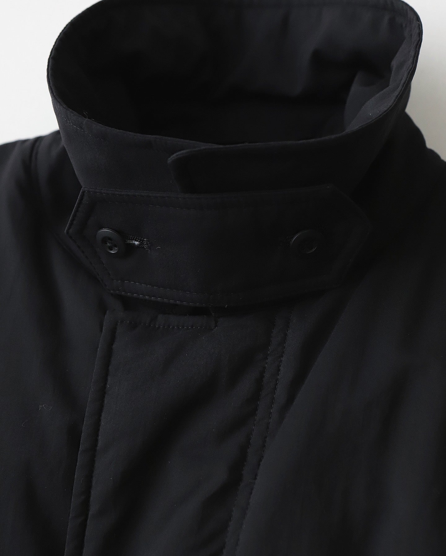 MAT AIRY NYLON WOOL PADDED HARRINGTON JACKET