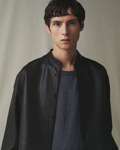 MINIMAL COLLERLESS SHIRTS｜SHEEP DRUM DYED