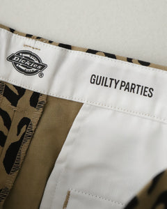 DICKIES / LEOPARD PLEATED SHORT TROUSERS