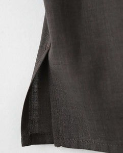 WOOL TROPICAL OPEN COLLAR SHIRT