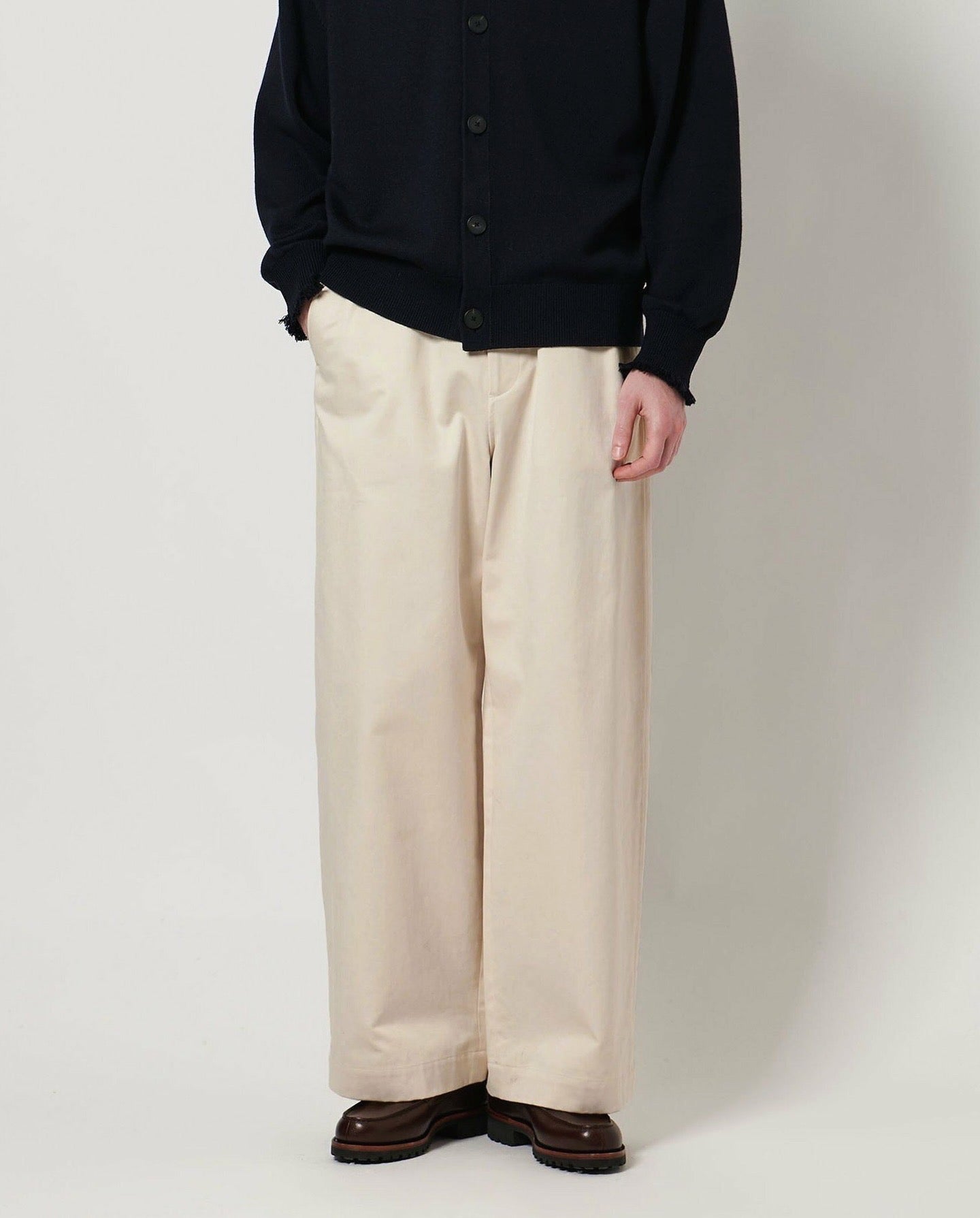 COTTON SATIN BAGGY PANTS