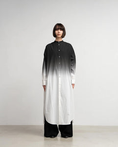 BROAD BAND COLLAR OVERSIZED SHIRT DRESS（WOMEN）