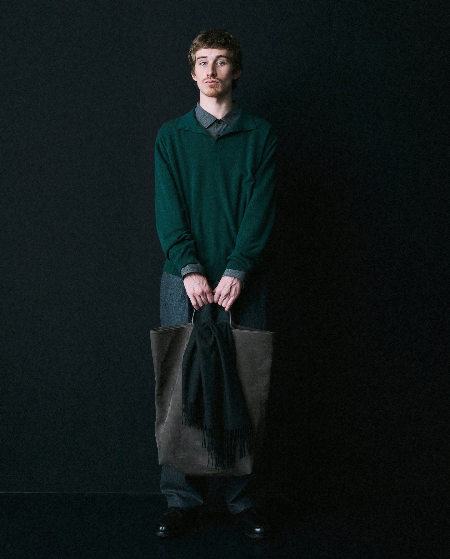 TWIST WOOL WASHER OVERSIZED SHIRT