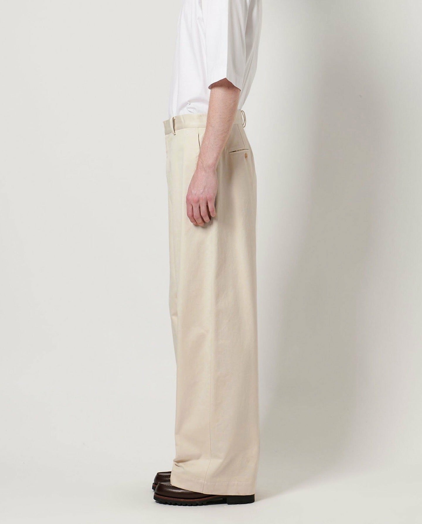 COTTON SATIN BAGGY PANTS