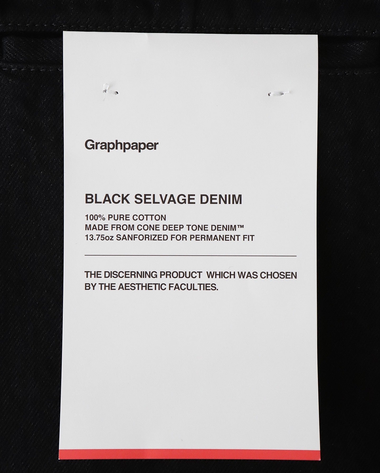 SELVAGE DENIM TWO TUCK PANTS
