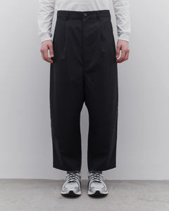 WOOL TROPICAL ONE TUCK WIDE PANTS