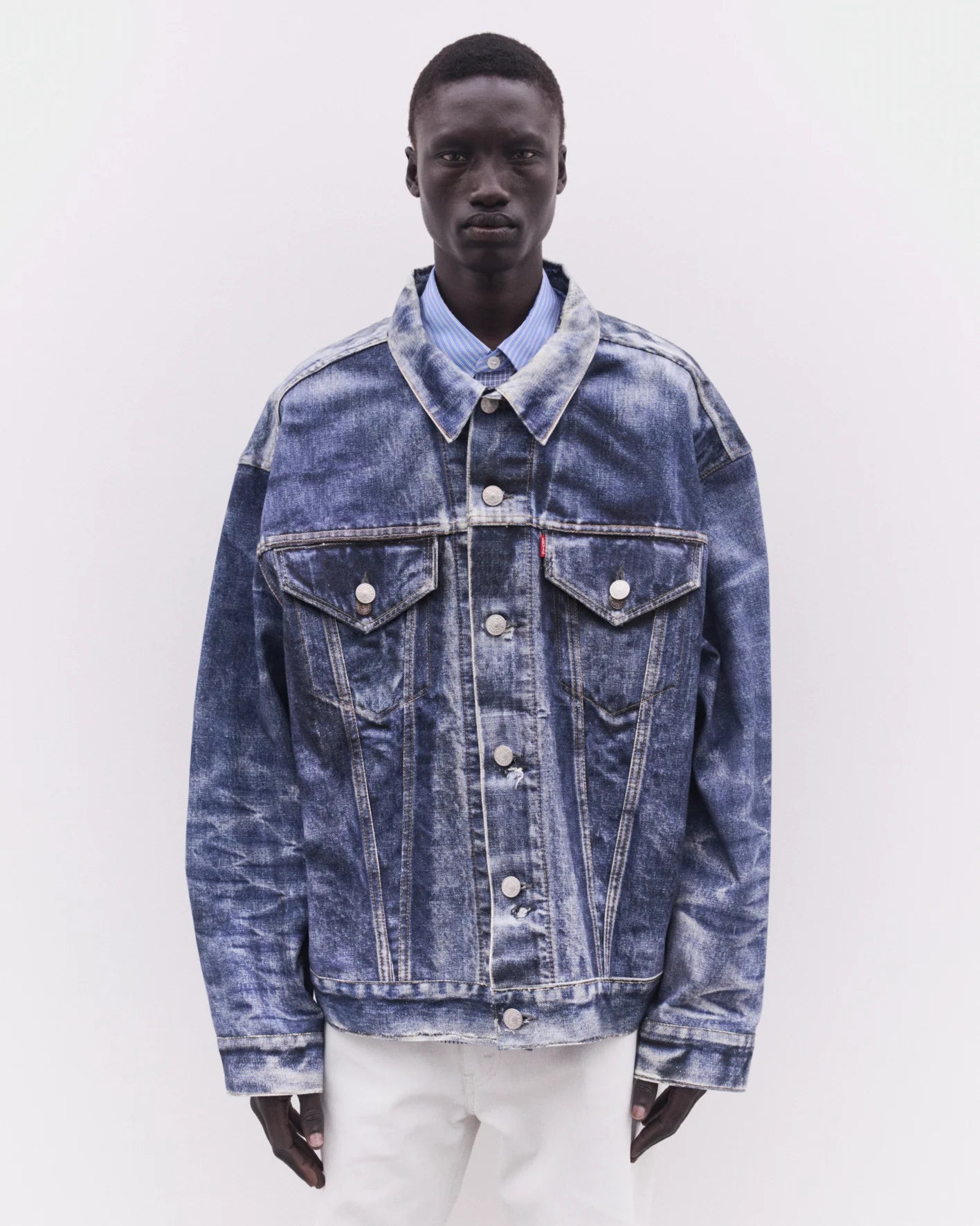 BerBerJin × Levi’s 70505 TRIPLE NAME DENIM PRINT JACKET