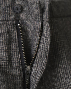 LINEN WOOL TWILL TUCKED EASY PANTS（WOMEN）
