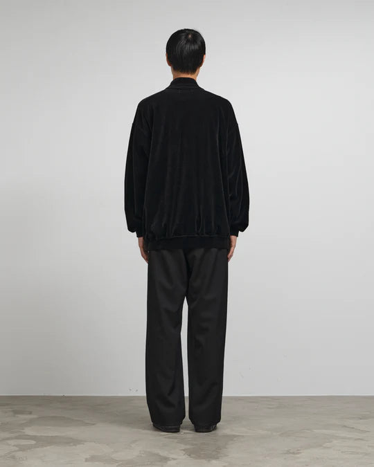 COMPACT VELOUR MOCK NECK