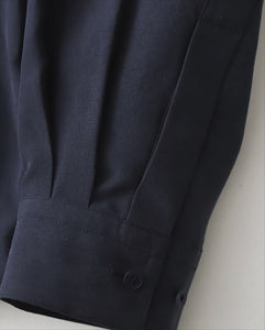 SILK SUEDE BUTTON DOWN SHIRT（WOMEN）