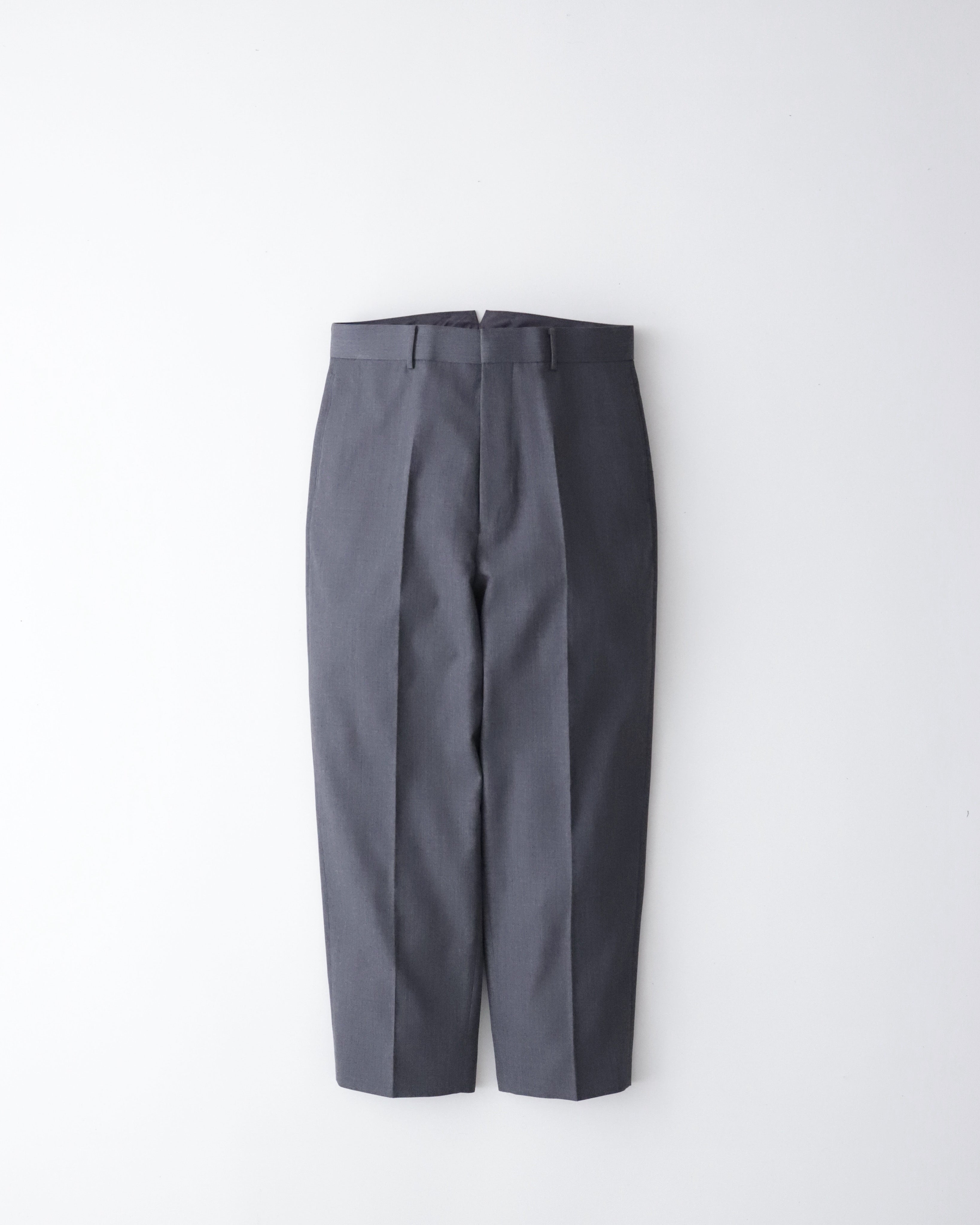 UNLIKELY BACK STRAP PLAIN FRONT TROUSERS WOOL SERGE