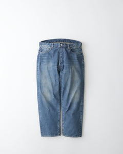 WASHED DENIM WIDE PANTS