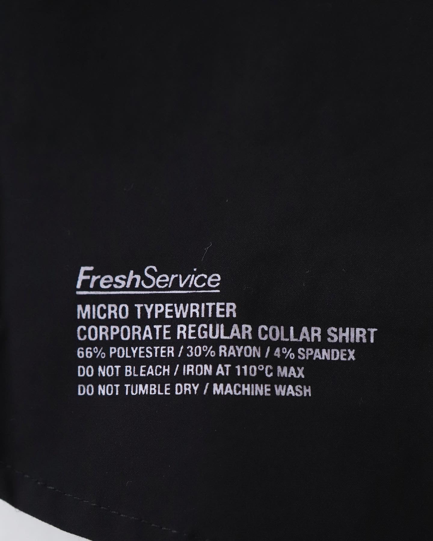 FreshService MICRO TYPEWRITER CORPORATE L/S REGULAR COLLAR SHIRT