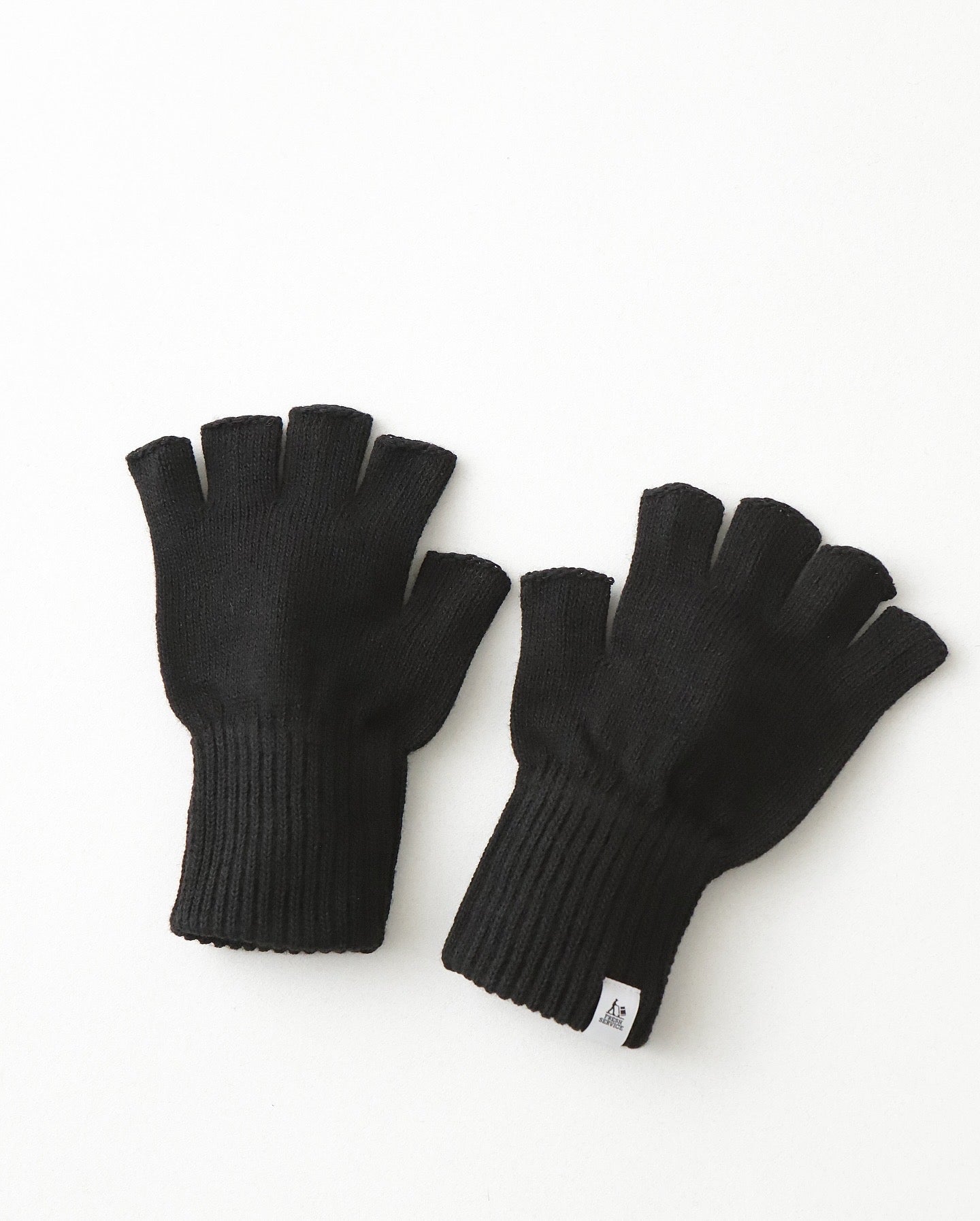 THERMAL RIB KNIT FINGERLESS GLOVES