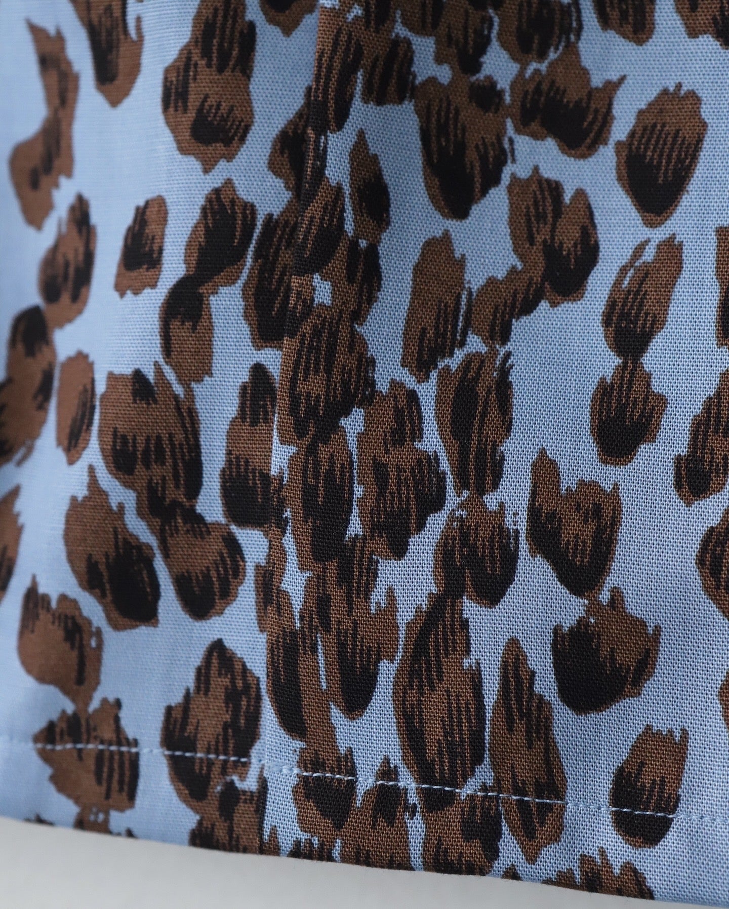 LEOPARD OPEN COLLAR SHIRT