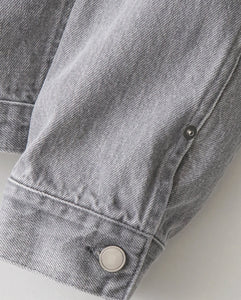 UNLIKELY TIME TRAVEL TRUCKER JACKET GRAY DENIM