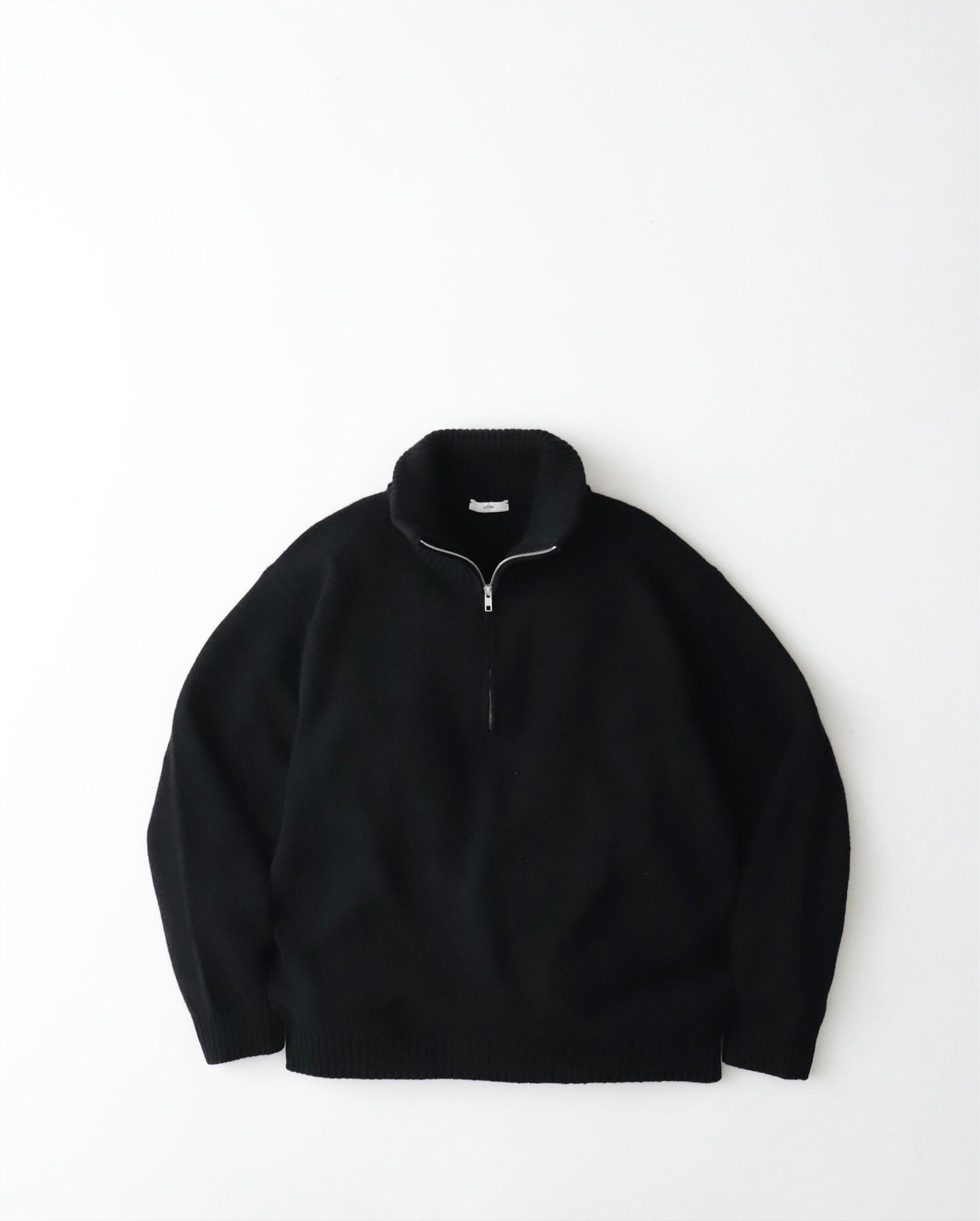 LAMBS WOOL HALF ZIP SWEATER