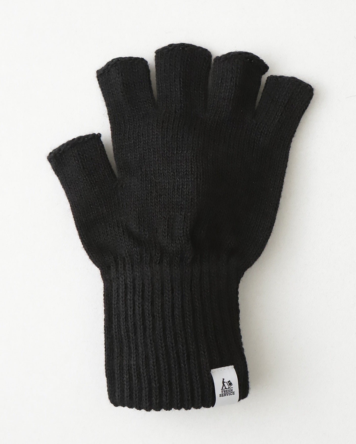 THERMAL RIB KNIT FINGERLESS GLOVES