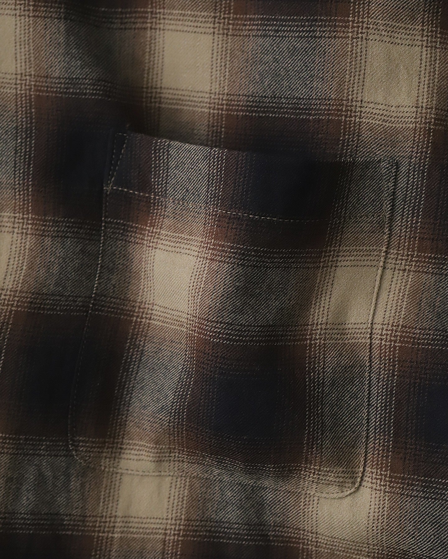 SUPER 120’S WOOL CHECK OPEN SHIRT
