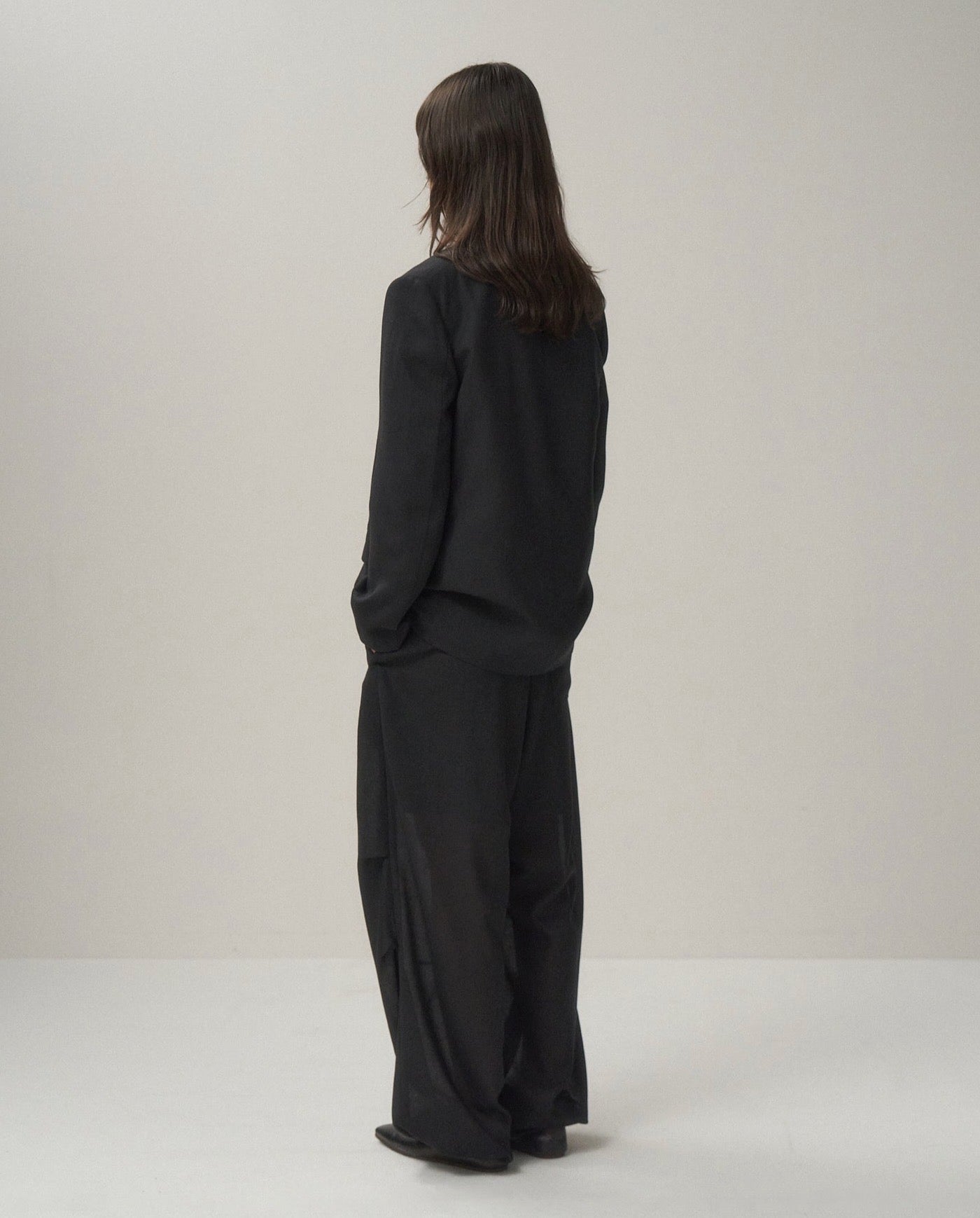 TECHNO WOOL ETERMIN COLLARLESS JACKET（WOMEN）