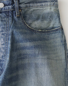 LEVI'S TURN-UP PATCH WORK DENIM PANTS