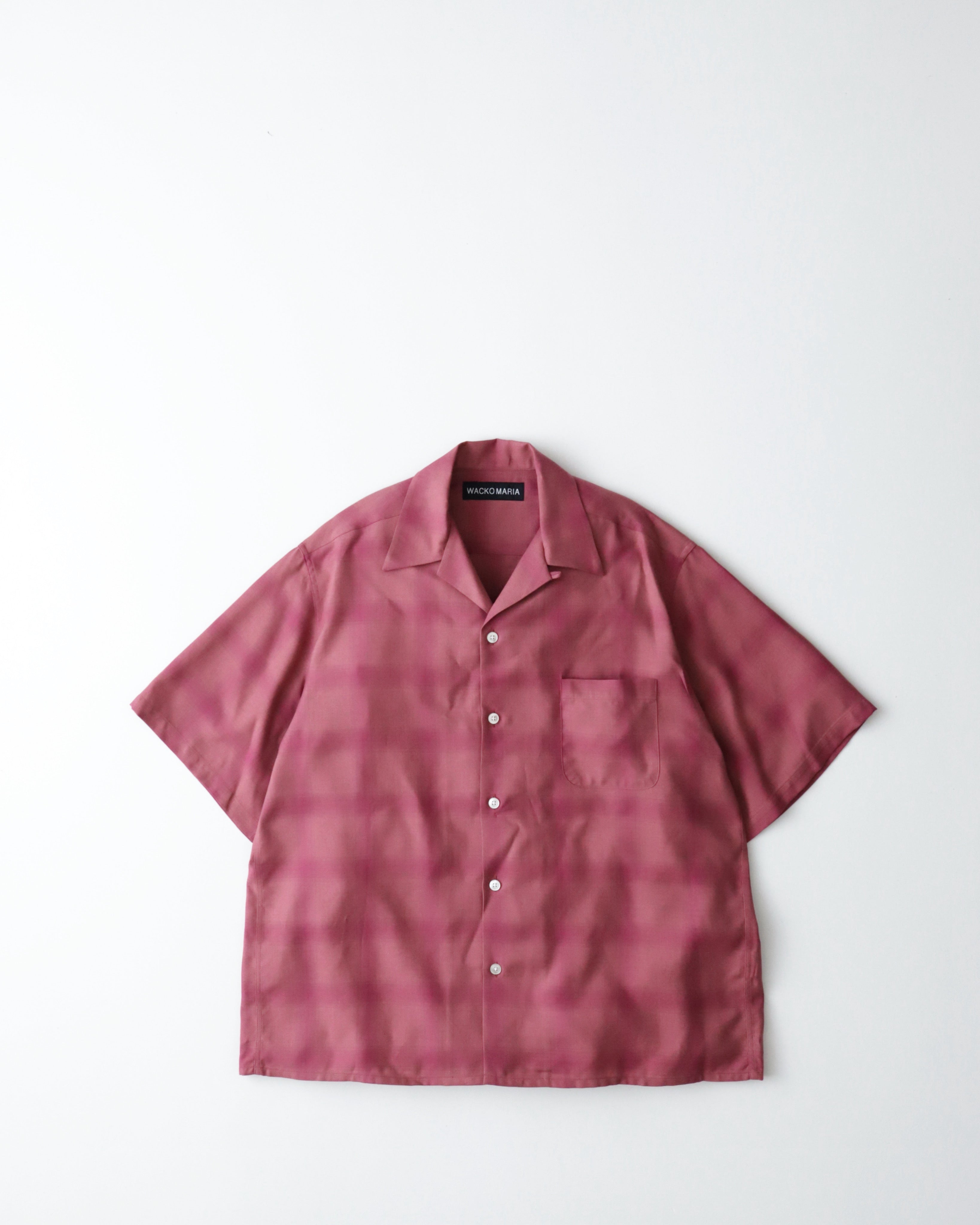 CHECK OPEN COLLAR SHIRT
