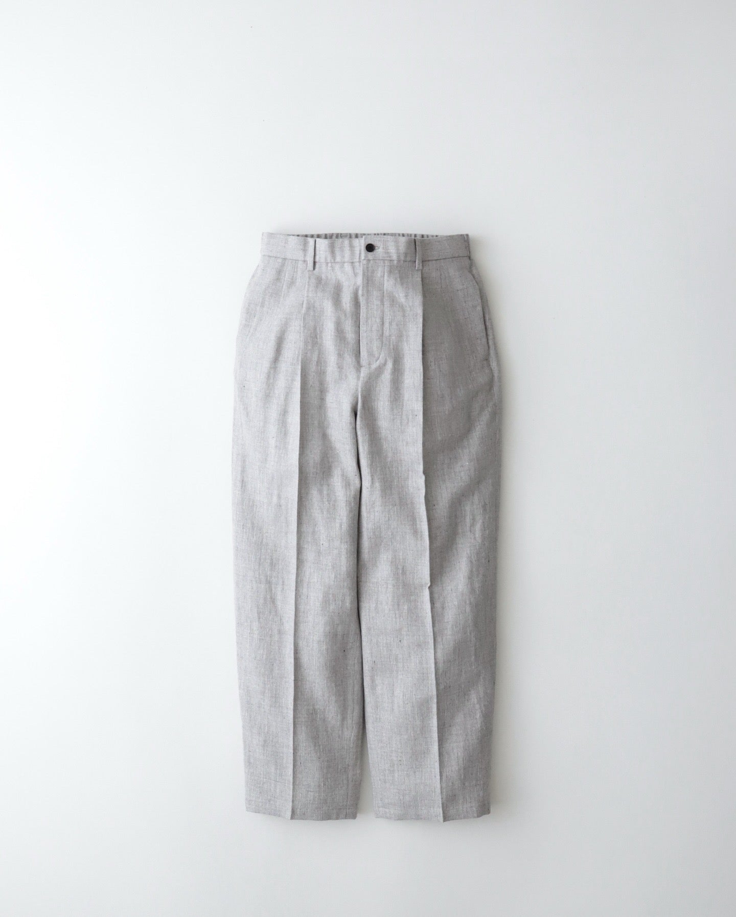 LINEN WOOL TWILL LOOSE FIT PANTS