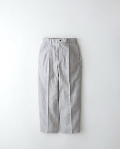 LINEN WOOL TWILL LOOSE FIT PANTS