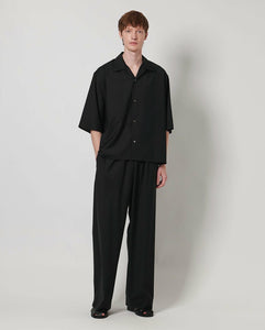 WOOL TROPICAL OPEN COLLAR SHIRT