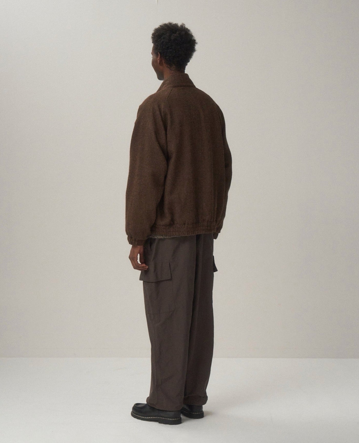 ALPACA HOUND TOOTH HARRINGTON JACKET