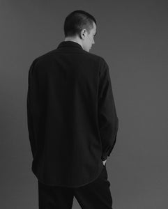 BLACK DYED DENIM SHIRT