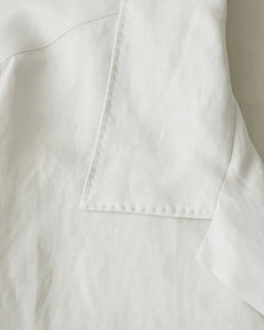 SILK LINEN OPEN COLLAR S/S SHIRT