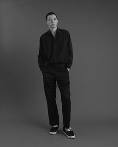 BLACK DYED DENIM SHIRT