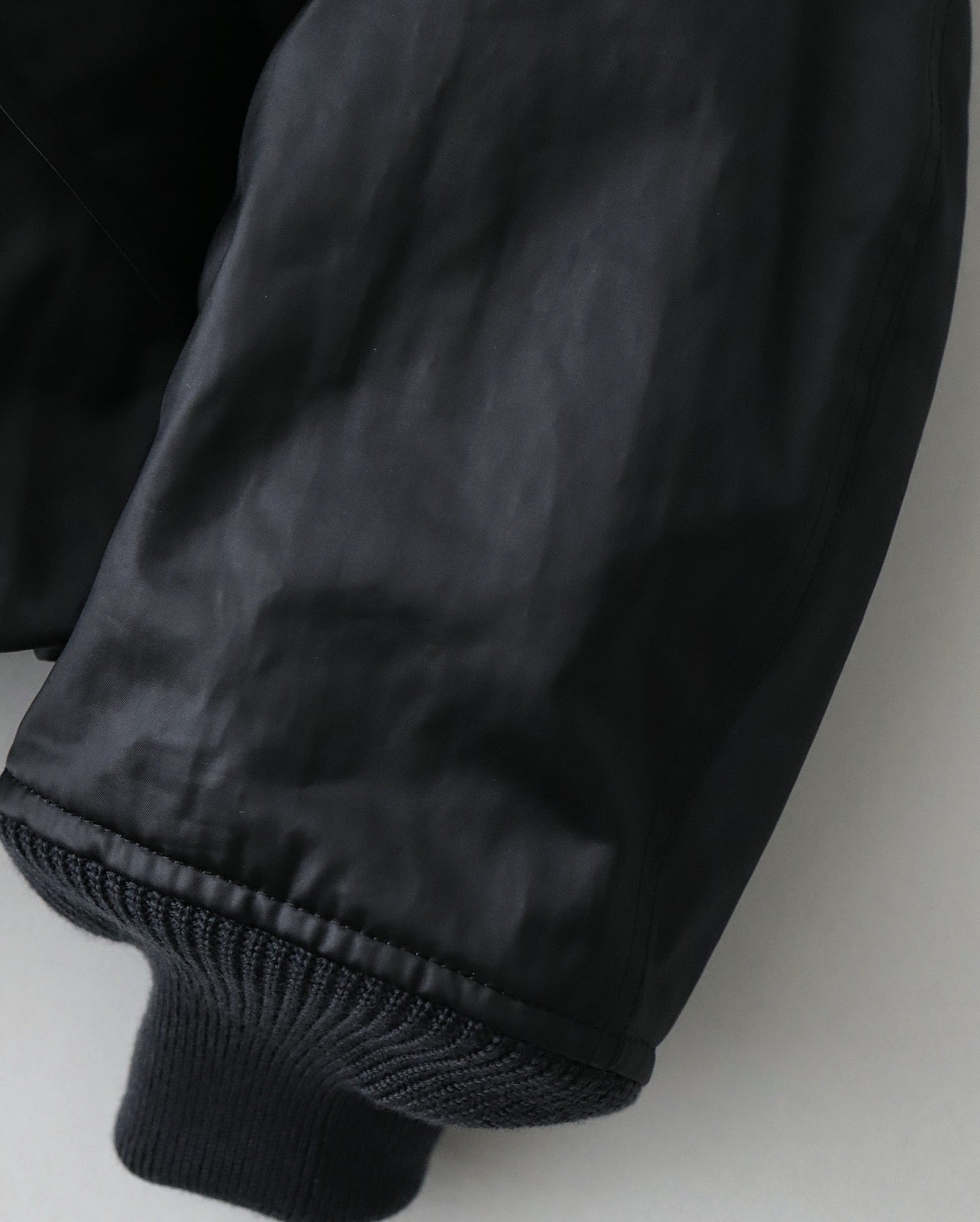 COWHIDE NYLON CROPPED JACKET MA-1（WOMEN）