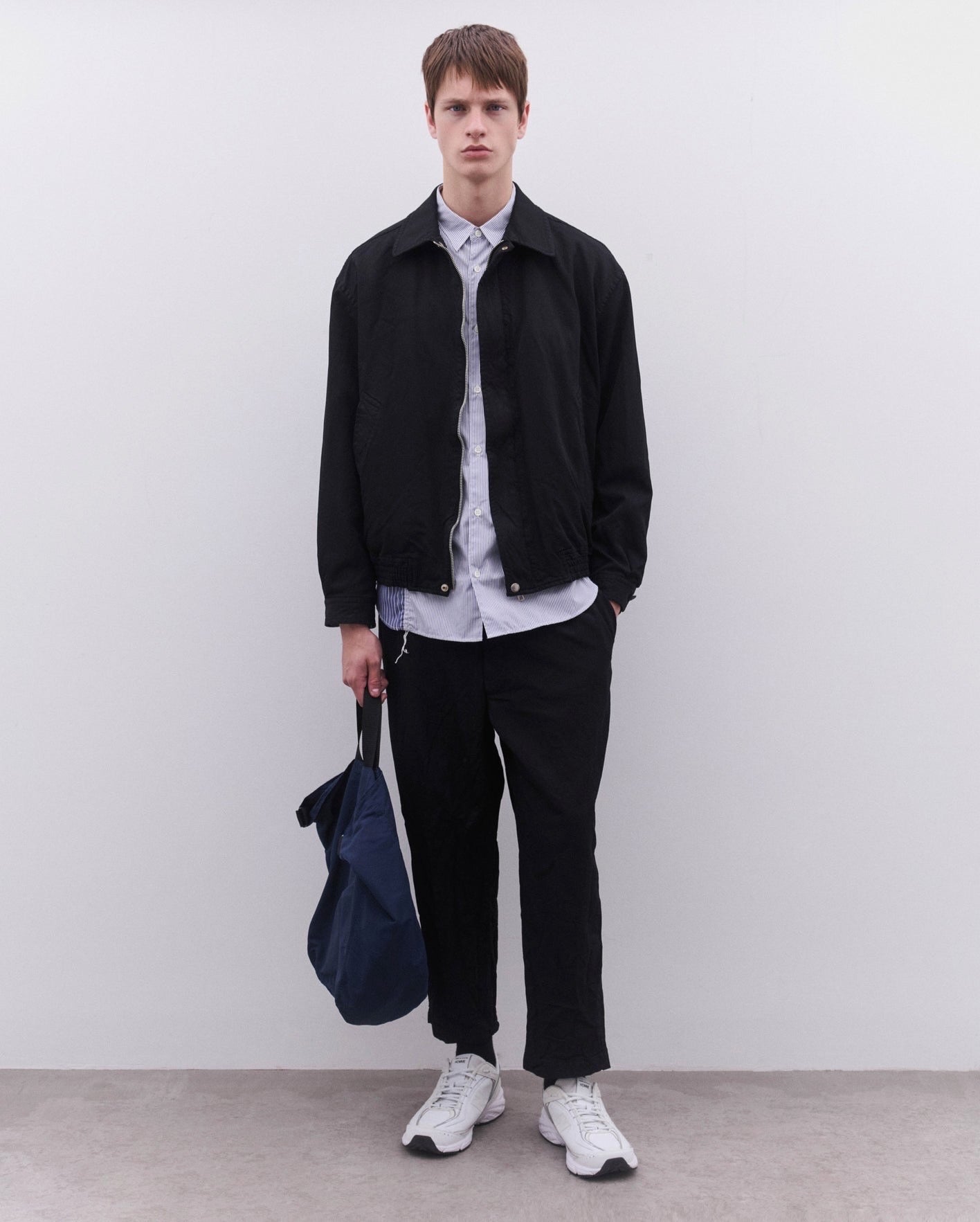 GARMENT DYE COLLARED BOMBER JACKET