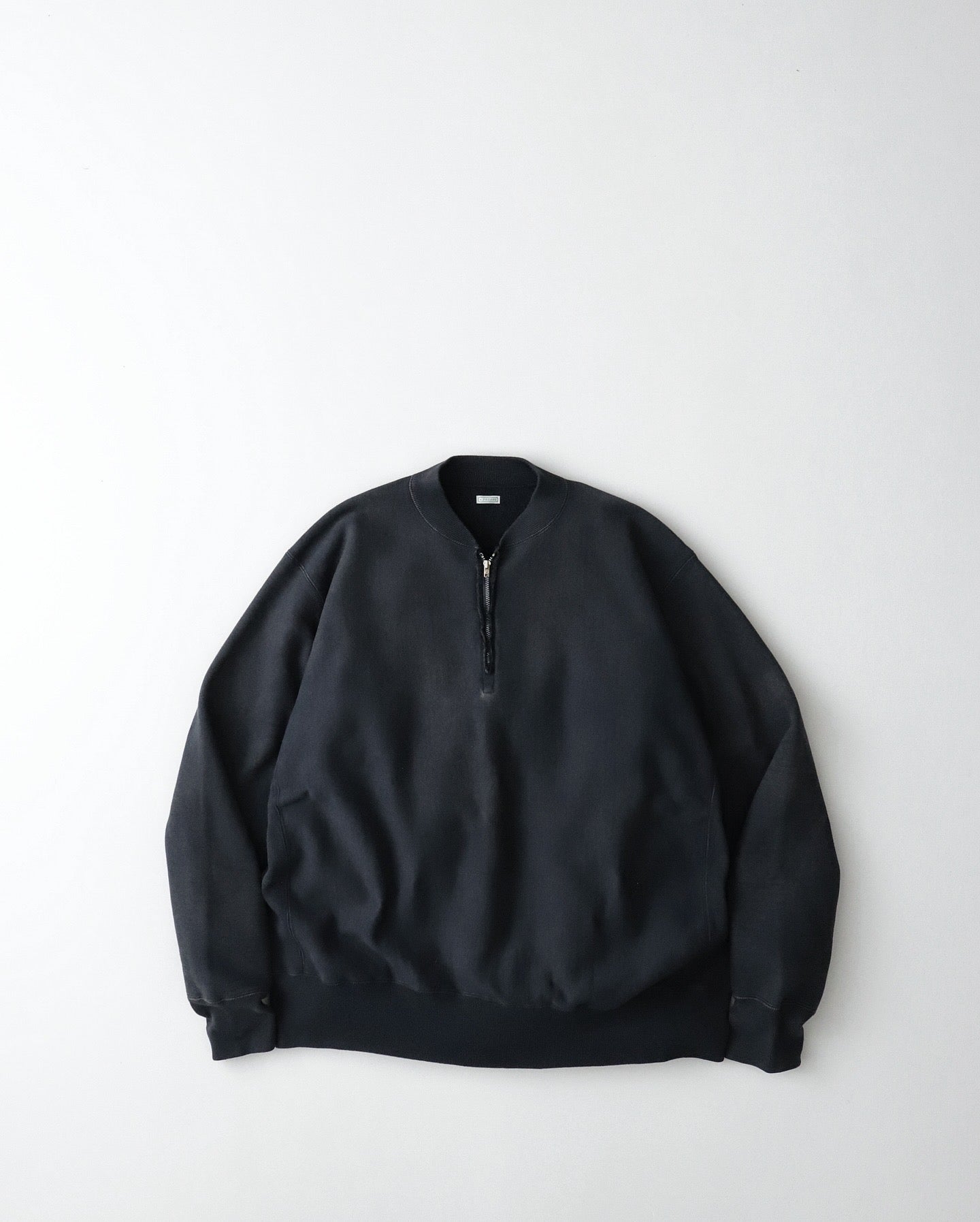 VINTAGE HALF ZIP RIB COLLAR SWEATSHIRT