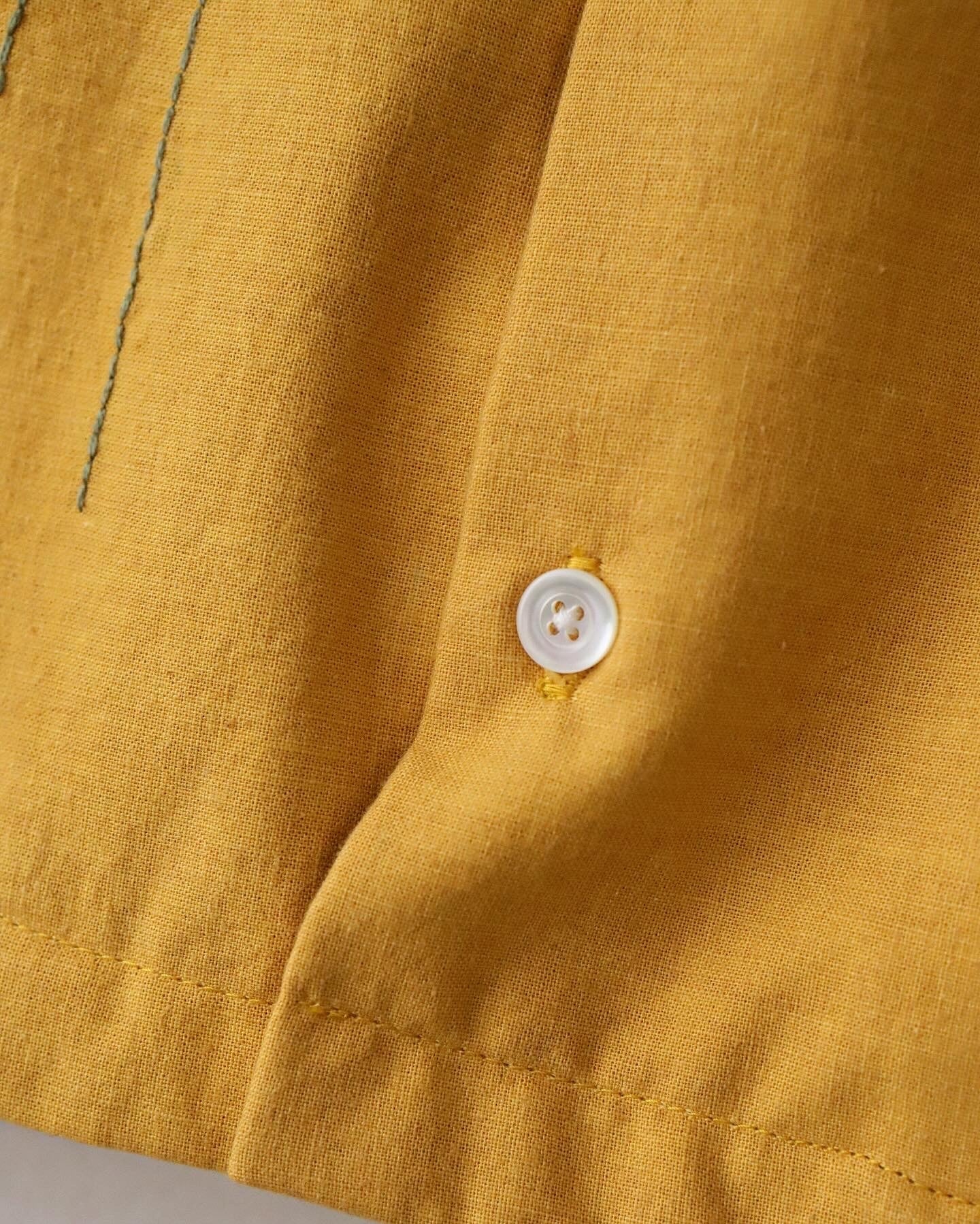 OVERSHIRT SHORT SLEEVE EMBROIDERED FABRIC YELLOW