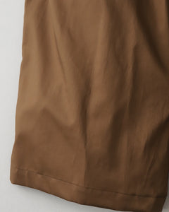 SILICON POPLIN TWO TUCK EASY PANTS
