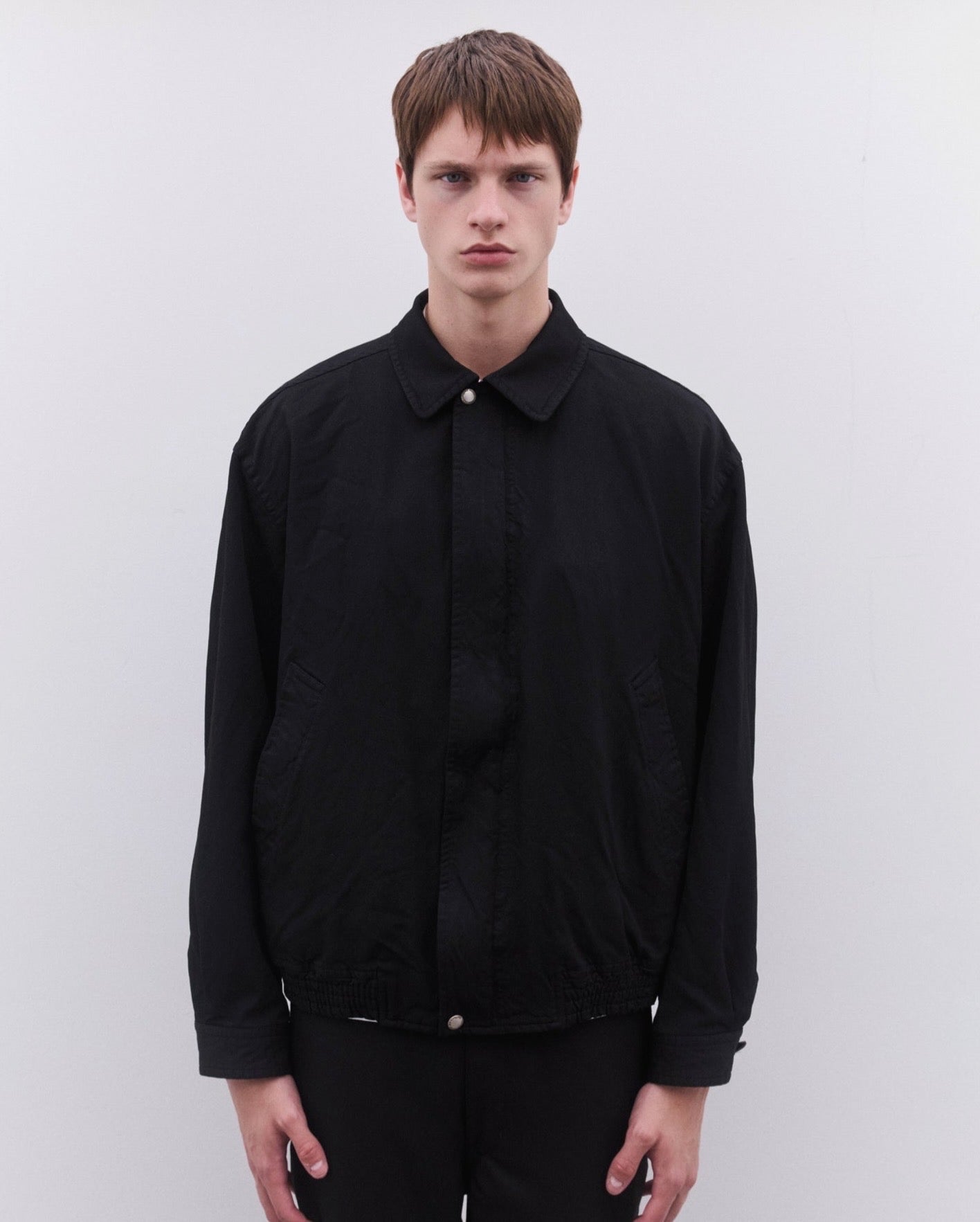 GARMENT DYE COLLARED BOMBER JACKET