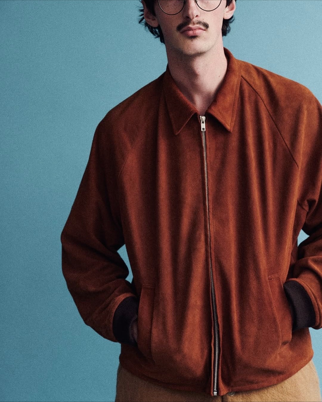 GOAT SUEDE ZIP UP BLOUSON