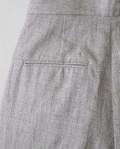 LINEN WOOL TWILL TUCKED EASY PANTS（WOMEN）