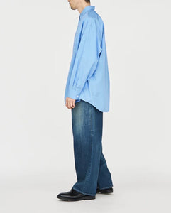 HIGH COUNT REGULAR COLLAR ROUND CUT OVERSIZED  SHIRT