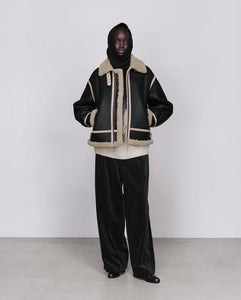 SUVIN CORDUROY WIDE STRAIGHT TROUSERS